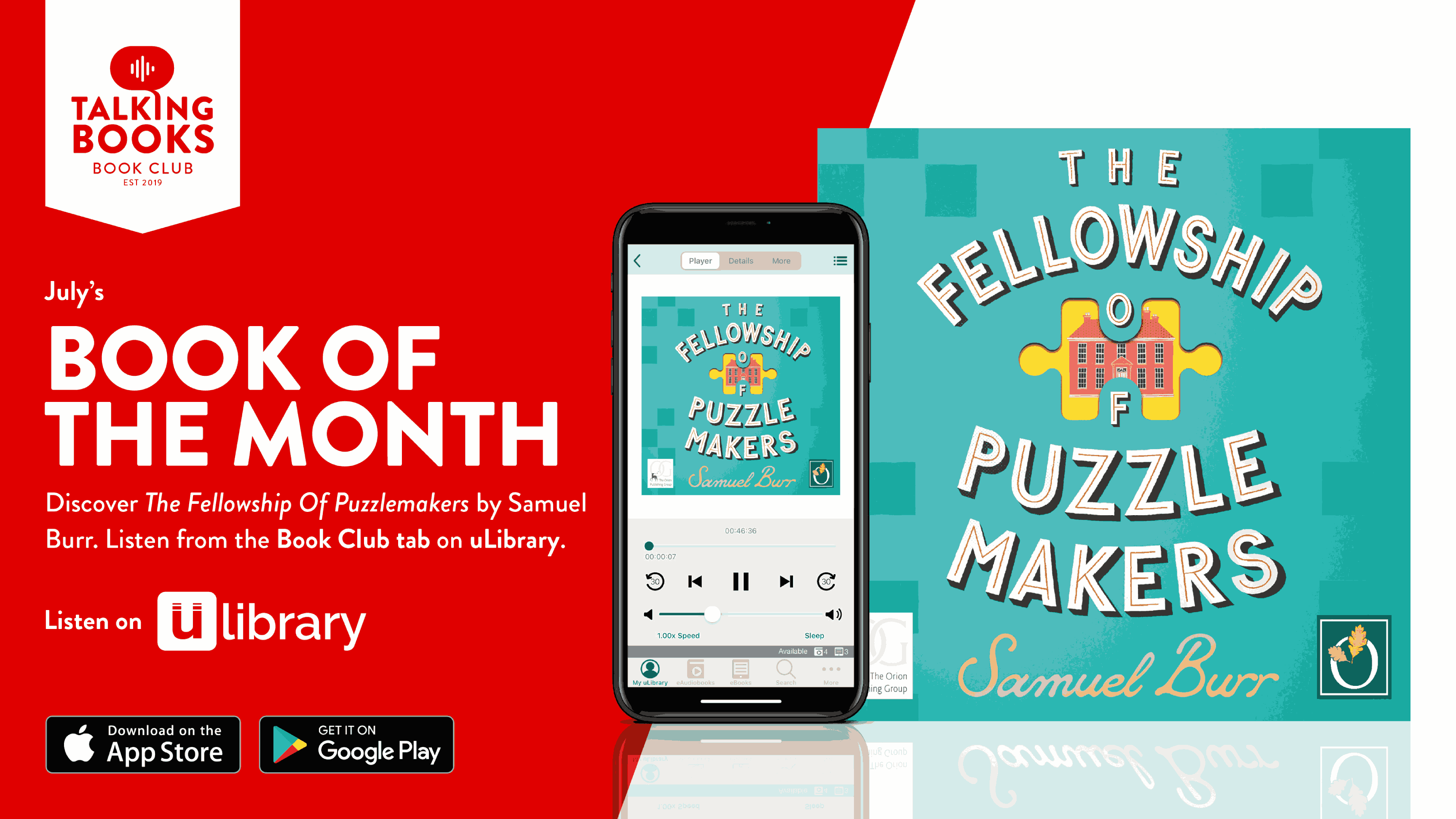 uLibrary's Talking Books Book Club title of the month